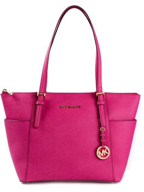 michael kors pink jet set purse|Michael Kors jet set collection.